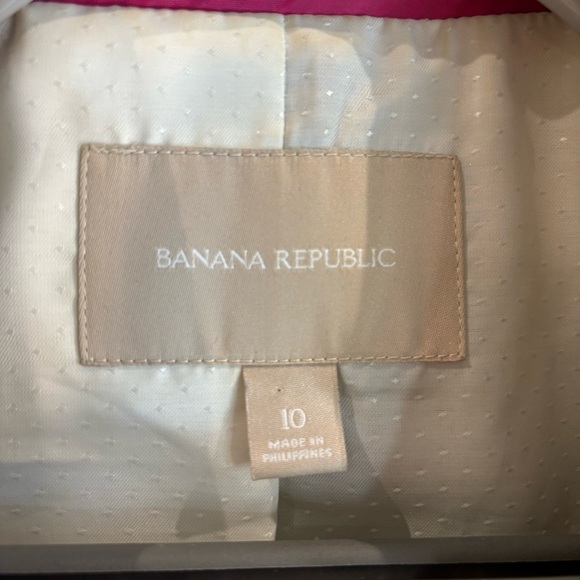 BANANA REPUBLIC Sz 10 Double Breasted Blazer Lined Shoulder Pads Classic Minimal - Picture 2 of 11